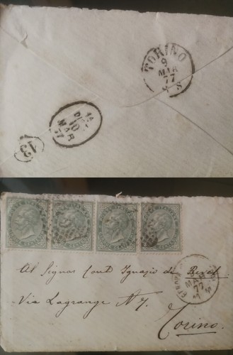 Lettera antica viaggiata 1877 - antica,