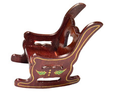 Sedia a dondolo bambola legno