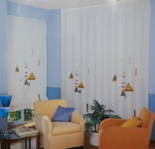 Tenda misto lino ricamata mt 5