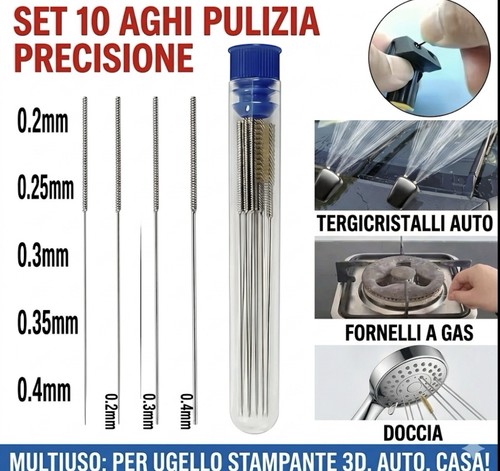 Set aghi pulizia ugelli - aghi,