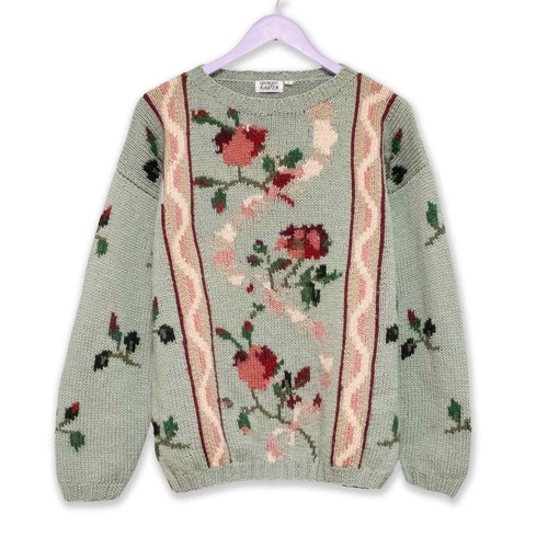Maglione vintage verde - vintage,