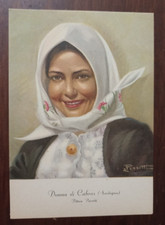 8622 CARTOLINA COSTUME TRADIZIONALE SARDO DONNA DI CABRAS - PERROTTI NON VIAGG