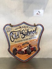 tabella macchina rossa old school stile vintage automobilistiche epoca beige ara