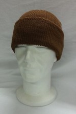 CAPPELLO MARRONE PURA LANA 100% IDROREPELLENTE WATCH CAP COPRE ANCHE LE ORECCHIE