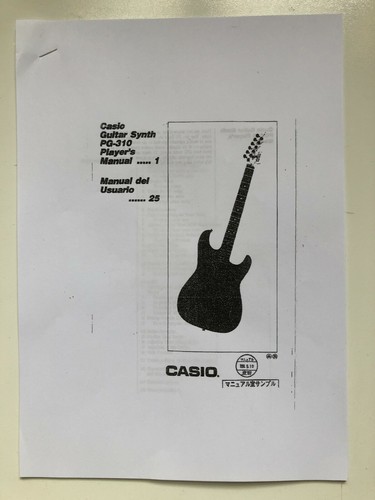 Casio 310 synth manuale - synth,