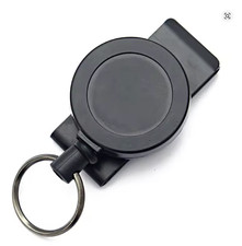 Portachiavi retrattili, in metallo resistente con moschettone da cintura