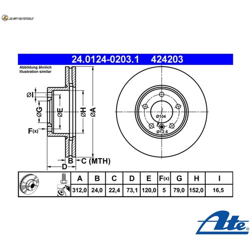 Dischi freno 0124 0203 - dischi,