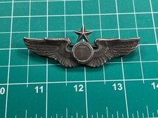 WWII AAF Ala Osservatore Senior Sterling Pinback