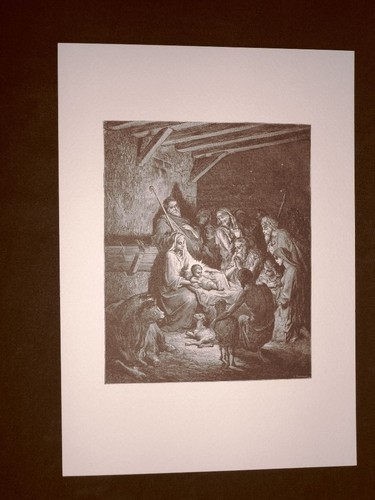 Litografia natale natività - natale,