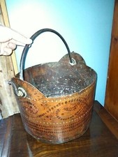 Vecchio secchio friulano rame ferro