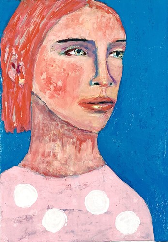 Quadro ritratto donna acrilico