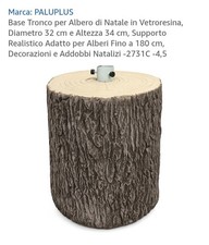 Base Tronco per Albero di Natale Fino a  1.80 Diametro 32 cm e Altezza 34 cm