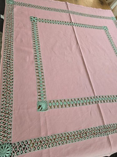 Vintage antique pink linen - vintage,