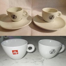 Illy 4 Tazze : 2 Tazzine caffè Espresso 75 anni ILLY ARTE E SCIENZA piattino IPA