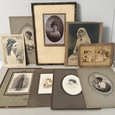 9x Photographs Lady Victorian