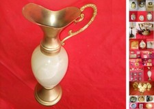 ANFORA E ALTRO IN PIETRA ONICE cm 23, paria nuovo