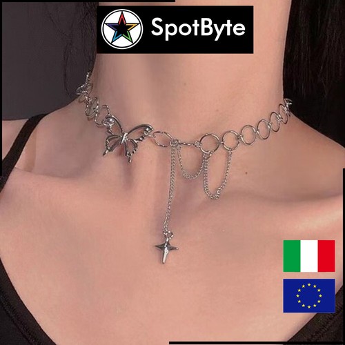 Collana donna argentata - collana,