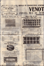 PARIS (III°) OUTILLAGE d'HORLOGER "VENOT Frères" Affiche format A1 en 1905