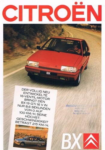Prospekt citroen von - citroen, bx