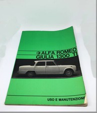 ALFA ROMEO GIULIA 1300 TI - LIBRETTO USO E MANUTENZIONE