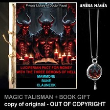 Antique Book Occult Black Magic Summoning Spirits Pact Devil Lucifer for Money
