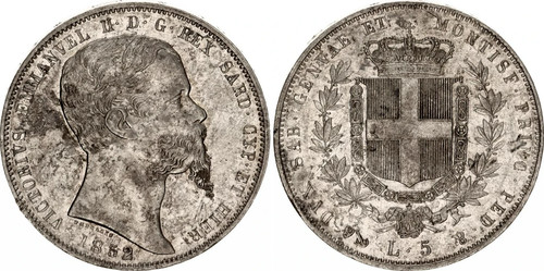 Sardegna lire 1852 - 5,