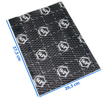 5 Fogli STP BLACK GOLD/SILVER Pannelli Insonorizzante 370x250x2,3mm-leggi descr.