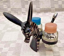 Spezie sale pepe shaker anni 70 vintage URSS metallo asino zebra