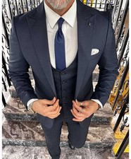 Abito uomo, blu scuro - Con