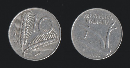 Lire 1974 spighe aratro - 10,