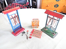 ANTICA FERROVIA TEDESCA IN LATTA BING KIBRI STAZIONE FERROVIARIA ACCESSORI