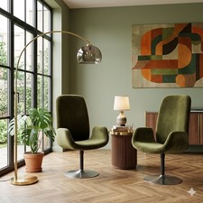 Poltrone Vintage Tessuto Verde