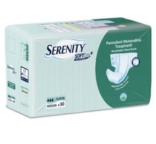 30 Pannoloni Serenity SoftDry Sensitive Pannolone Slip Super M Per Anziani