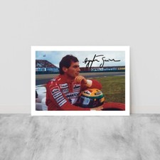 AYRTON SENNA MCLAREN FIRMATO AUTOGRAFO STAMPA IDEA REGALO FORMULA 1