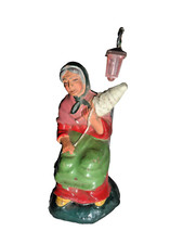 Presepe Bachelite filatrice con lanterna cm 9 anni  '20 Vintage Collezionismo