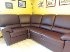 DOIMO SALOTTI: Divano angolare/linea in VERA pelle. 3 posti.