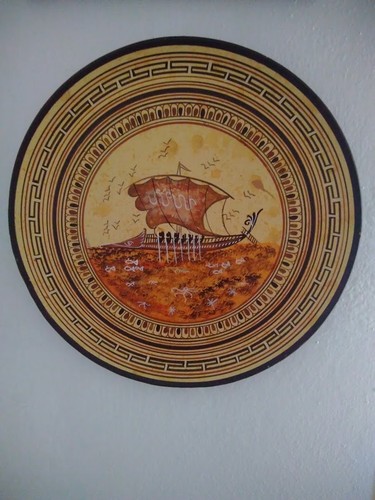 Piatto ceramica dipinto a - piatto,