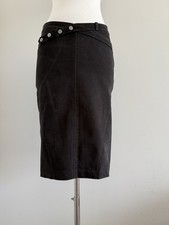 GONNA VERSACE JEANS COUTURE COTONE ZIP SFIATO LATERALE POSTERIORE TAGLIA 26/40 MADE IN ITALY