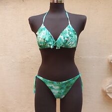 Bikini costume mare due pezzi slip reggiseno triangolo volant Calzedonia tag. S