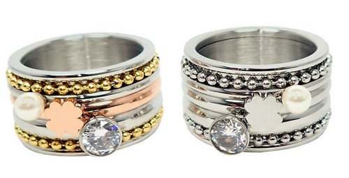 Anello acciaio inox donna - inox,