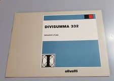 OLIVETTI Divisumma 332 manuale istruzioni 