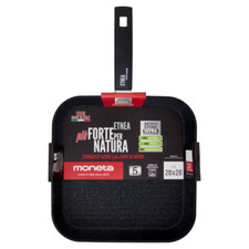 MONETA BISTECCHIERA ETNEA ULTRASTONE ANTIADERENTE PIASTRA RIGATA GRILL CM 28X28