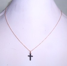 COLLANA PESAVENTO IN ARGENTO ROSATO 925 E CROCE POLVERE DI SOGNI COLORE ANTILOPE
