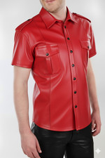 Camicia pelle rossa - pelle, rossa,