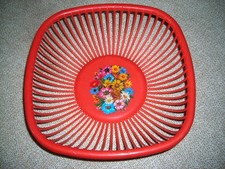 CESTINO PANE/FRUTTA IN PLASTICA LEGA ANNI 70 VINTAGE