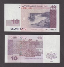 Latvia 10 latu - latu, 2008