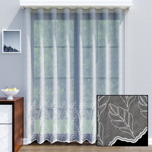 Tenda marquisetta con ricamo - con,