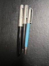 Penna stilografica Parker 51 cappuccio argentato + 2 Porta matite Parker