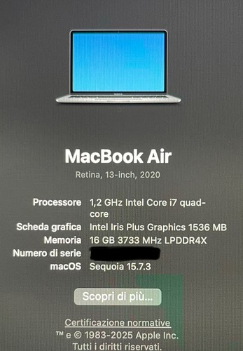 Macbook air inch 2020 - 13-inch, con