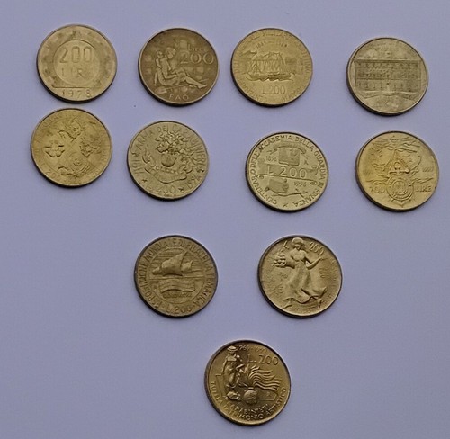 Lotto monete da 200 - lotto,